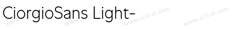 CiorgioSans Light字体转换